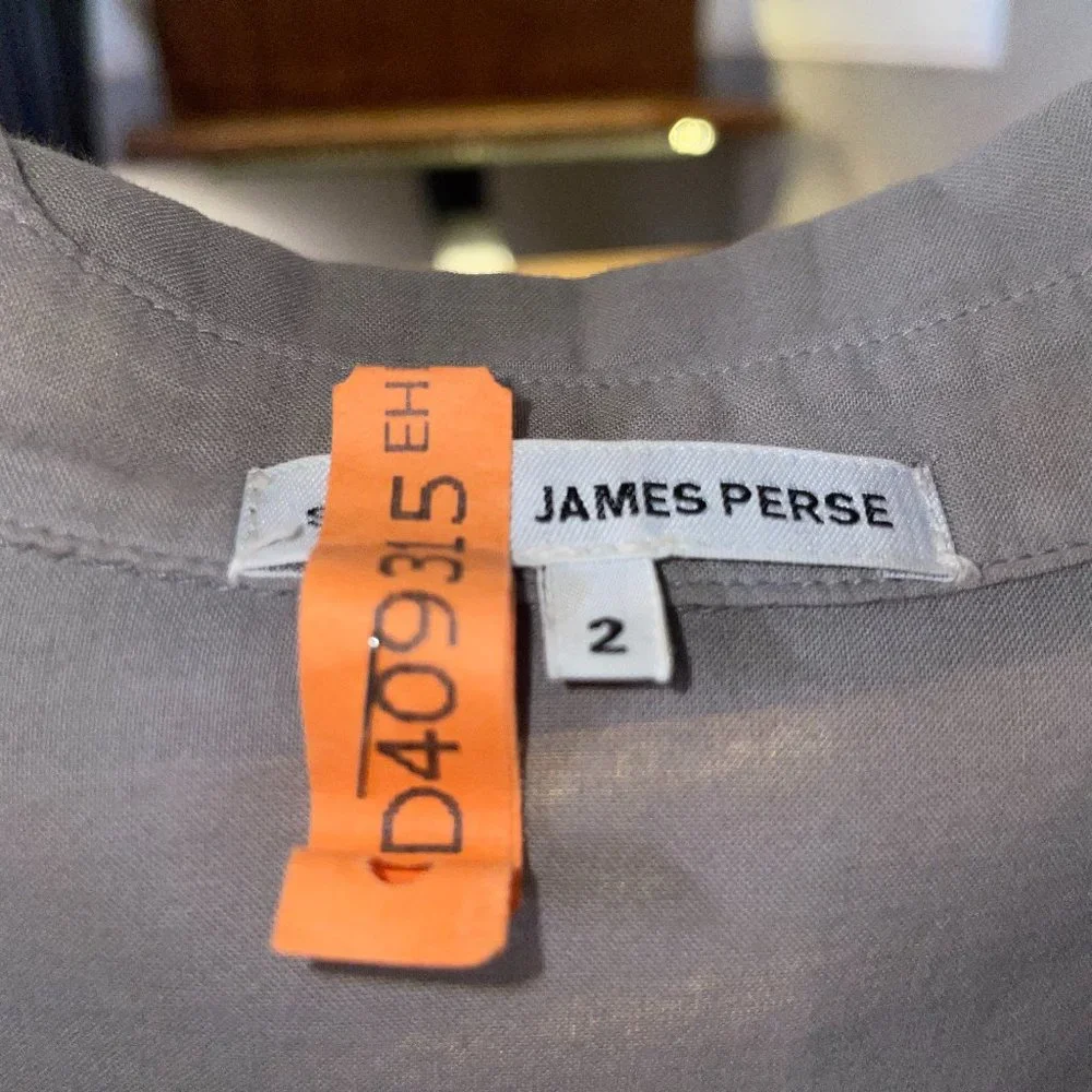James Perse Contrast Ribbed Surplus Shirt - Picture 5 of 5